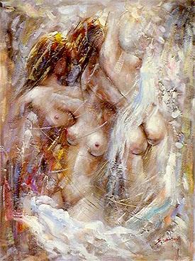 nd042eD impressionism female nude Oil Paintings